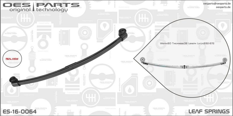 OES PARTS lakštinė lingė ES-16-0064